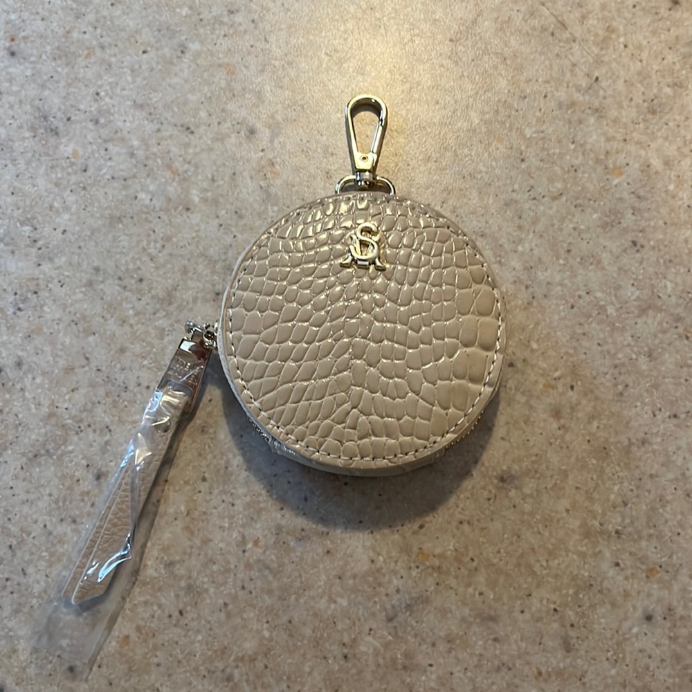 Steve Madden faux croc style round coin pouch